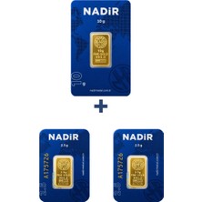 Nadir Gold 24 Ayar 15 Gram Külçe Altın (1 Adet 10 Gram Külçe Altın + 2 Adet 2,5 Gram Külçe Altın )