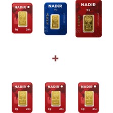 Nadir Gold 24 Ayar 11,5 Gram Altın (1 Ad 5 Gram Altın + 1 Ad 2,5 Gram Altın + 4 Ad 1 Gram Altın )