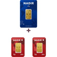 Nadir Gold 24 Ayar 12 Gram Külçe Altın (1 Adet 10 Gram Külçe Altın + 2 Adet 1 Gram Külçe Altın )