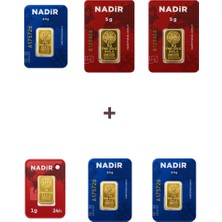Nadir Gold 24 Ayar 18,5 Gram Altın (2 Ad 5 Gram Altın + 3 Ad 2,5 Gram Altın + 1 Ad 1 Gram Altın )