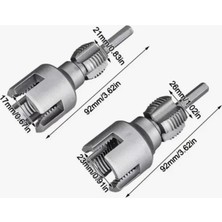 Elmas Dünyası 2' Li Set Iç Dış Plastik Boru Diş Açma Seti 1/2 ve 3/4 Inç Borularla Uyumlu