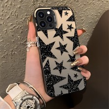 Ucuc iPhone 13 Pro Max Uyumlu Sert Akrilik Arka Silikon Kenar Lens Koruma Şık Baskı Kılıf