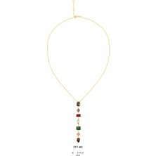 Bolek Jewellery 14 Ayar Karışık Renklı Taşlıkolye