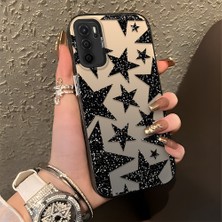 Ucuc Oppo A54S Uyumlu Sert Akrilik Arka Silikon Kenar Lens Koruma Şık Baskı Kılıf