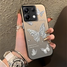 Ucuc Xiaomi Poco X6 Uyumlu Sert Akrilik Arka Silikon Kenar Lens Koruma Şık Baskı Kılıf