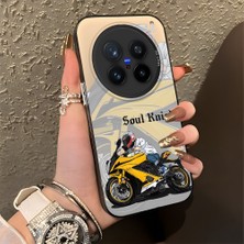 Ucuc Vivo X200 Pro Uyumlu Sert Akrilik Arka Silikon Kenar Lens Koruma Şık Baskı Kılıf