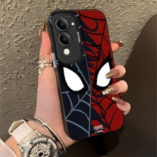 Ucuc Vivo Y04 Uyumlu Sert Akrilik Arka Silikon Kenar Lens Koruma Şık Baskı Kılıf