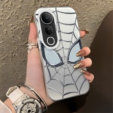 Ucuc Vivo V50 Lite 4g/5g Uyumlu Sert Akrilik Arka Silikon Kenar Lens Koruma Şık Baskı Kılıf