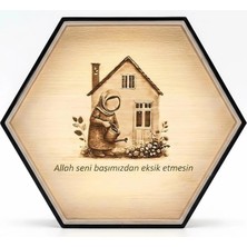 Perim3d “Allah Seni Başımızdan Eksik Etmesin” Yazılı Işıklı Dekor – Anneye Hediye Masa Üstü Gece Lambası, Adaptörlü