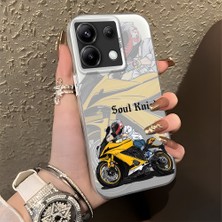 Ucuc Xiaomi Poco X6 Uyumlu Sert Akrilik Arka Silikon Kenar Lens Koruma Şık Baskı Kılıf