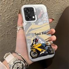 Ucuc Oppo A6 Pro 4g/5g Uyumlu Sert Akrilik Arka Silikon Kenar Lens Koruma Şık Baskı Kılıf