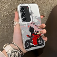 Ucuc Tecno Camon 40 Pro 5g(Cm7) Uyumlu Sert Akrilik Arka Silikon Kenar Lens Koruma Şık Baskı Kılıf