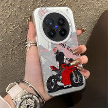 Ucuc Vivo X200 Pro Uyumlu Sert Akrilik Arka Silikon Kenar Lens Koruma Şık Baskı Kılıf