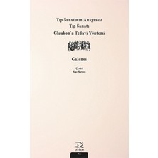 Pinhan Yayıncılık Tıp Sanatının Anayasası, Tıp Sanatı, Glaukon’a Tedavi Yöntemi