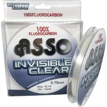 Asso Invisible Clear Paralel %100 Fluoro Carbon Misina 30mt  0.60 MM