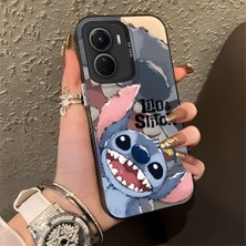 Ucuc Vivo Y02S Uyumlu Sert Akrilik Arka Silikon Kenar Lens Koruma Şık Baskı Kılıf
