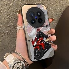 Ucuc Vivo X200 Pro Uyumlu Sert Akrilik Arka Silikon Kenar Lens Koruma Şık Baskı Kılıf