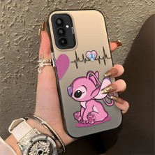 Ucuc Samsung Galaxy F23 Uyumlu Sert Akrilik Arka Silikon Kenar Lens Koruma Şık Baskı Kılıf