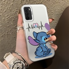 Ucuc Oppo A54S Uyumlu Sert Akrilik Arka Silikon Kenar Lens Koruma Şık Baskı Kılıf