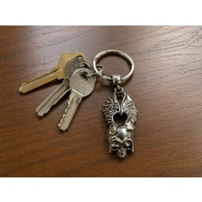 Herşey Nota Gotik Butterfly Ejderha Figürlü Metal Anahtarlık Unisex