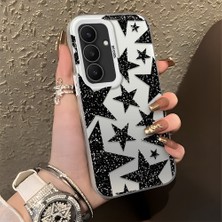 Ucuc Samsung Galaxy S25 Fe Uyumlu Sert Akrilik Arka Silikon Kenar Lens Koruma Şık Baskı Kılıf
