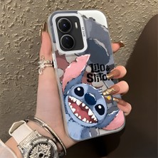 Ucuc Vivo Y02S Uyumlu Sert Akrilik Arka Silikon Kenar Lens Koruma Şık Baskı Kılıf
