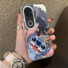 Ucuc Vivo V50 Uyumlu Sert Akrilik Arka Silikon Kenar Lens Koruma Şık Baskı Kılıf