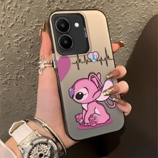 Ucuc Vivo Y27 5G/Y27S Uyumlu Sert Akrilik Arka Silikon Kenar Lens Koruma Şık Baskı Kılıf