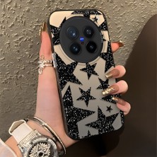 Ucuc Vivo X200 Pro Uyumlu Sert Akrilik Arka Silikon Kenar Lens Koruma Şık Baskı Kılıf