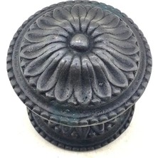 Savarga Antika Tarz Dekoratif Pirinç Papatya Kapı Babası - 73MM, Oksit