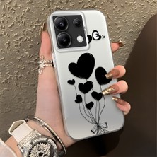 Ucuc Xiaomi Poco X6 Uyumlu Sert Akrilik Arka Silikon Kenar Lens Koruma Şık Baskı Kılıf