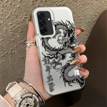Ucuc Samsung Galaxy A26 Uyumlu Sert Akrilik Arka Silikon Kenar Lens Koruma Şık Baskı Kılıf