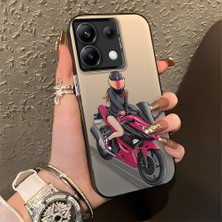 Ucuc Xiaomi Poco X6 Uyumlu Sert Akrilik Arka Silikon Kenar Lens Koruma Şık Baskı Kılıf