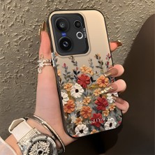 Ucuc Vivo X200 Fe Uyumlu Sert Akrilik Arka Silikon Kenar Lens Koruma Şık Baskı Kılıf