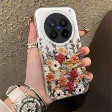 Ucuc Vivo X200 Pro Uyumlu Sert Akrilik Arka Silikon Kenar Lens Koruma Şık Baskı Kılıf