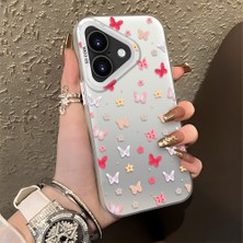 Ucuc iPhone 17 Uyumlu Sert Akrilik Arka Silikon Kenar Lens Koruma Şık Baskı Kılıf