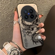 Ucuc Vivo X200 Pro Uyumlu Sert Akrilik Arka Silikon Kenar Lens Koruma Şık Baskı Kılıf