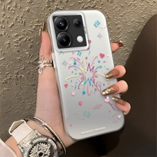Ucuc Xiaomi Poco X6 Uyumlu Sert Akrilik Arka Silikon Kenar Lens Koruma Şık Baskı Kılıf
