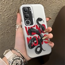 Ucuc Vivo Y19S 4G/Y19S Pro Uyumlu Sert Akrilik Arka Silikon Kenar Lens Koruma Şık Baskı Kılıf
