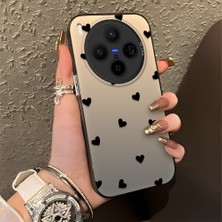 Ucuc Vivo X300 Uyumlu Sert Akrilik Arka Silikon Kenar Lens Koruma Şık Baskı Kılıf