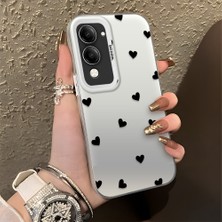 Ucuc Vivo Y04 Uyumlu Sert Akrilik Arka Silikon Kenar Lens Koruma Şık Baskı Kılıf