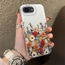 Ucuc iPhone 17E Uyumlu Sert Akrilik Arka Silikon Kenar Lens Koruma Şık Baskı Kılıf