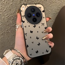 Ucuc Vivo X300 Uyumlu Sert Akrilik Arka Silikon Kenar Lens Koruma Şık Baskı Kılıf