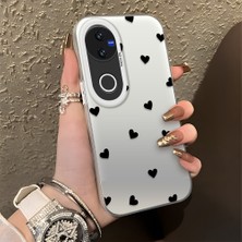 Ucuc Vivo V50 Uyumlu Sert Akrilik Arka Silikon Kenar Lens Koruma Şık Baskı Kılıf