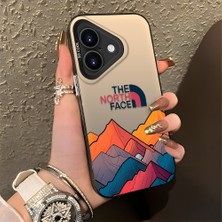 Ucuc iPhone 16 Plus Uyumlu Sert Akrilik Arka Silikon Kenar Lens Koruma Şık Baskı Kılıf