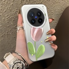 Ucuc Vivo X200 Pro Uyumlu Sert Akrilik Arka Silikon Kenar Lens Koruma Şık Baskı Kılıf