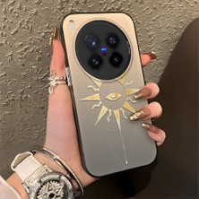 Ucuc Vivo X300 Pro Uyumlu Sert Akrilik Arka Silikon Kenar Lens Koruma Şık Baskı Kılıf