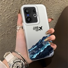 Ucuc Vivo X200 Fe Uyumlu Sert Akrilik Arka Silikon Kenar Lens Koruma Şık Baskı Kılıf