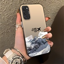 Ucuc Samsung Galaxy S20 Fe 4g/5g Uyumlu Sert Akrilik Arka Silikon Kenar Lens Koruma Şık Baskı Kılıf