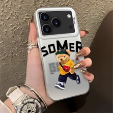 Ucuc iPhone 17 Pro Max Uyumlu Sert Akrilik Arka Silikon Kenar Lens Koruma Şık Baskı Kılıf